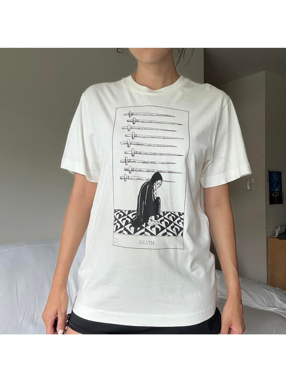 Marine serre white graphic tee